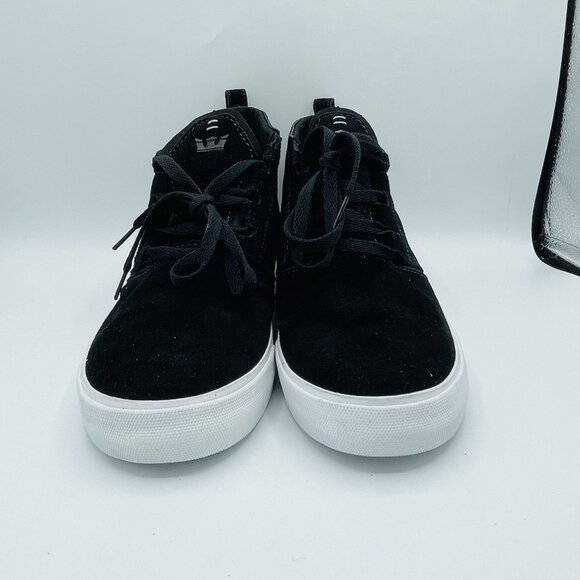 Supra Shoes Mens 10 Black & White Suede Leather MMVI Kensington Skate Sneakers - Picture 5 of 13